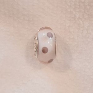 Pandora Murano Glass Pink w/Polka Dots Charm